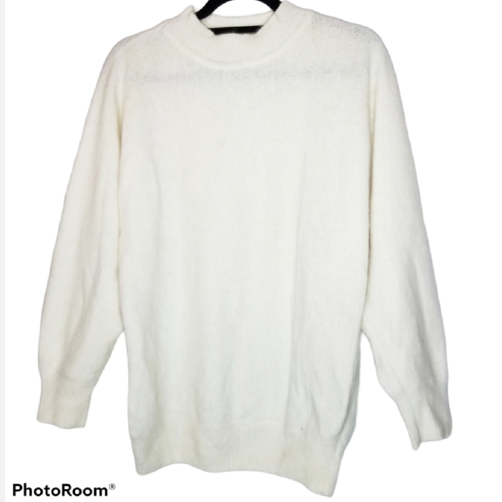 Pronto Gold Angora and Lambswool sweater w…